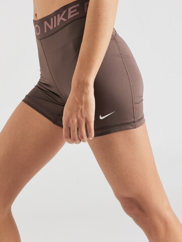 NIKE Skinny Workout Pants 'Pro 365' in Brown