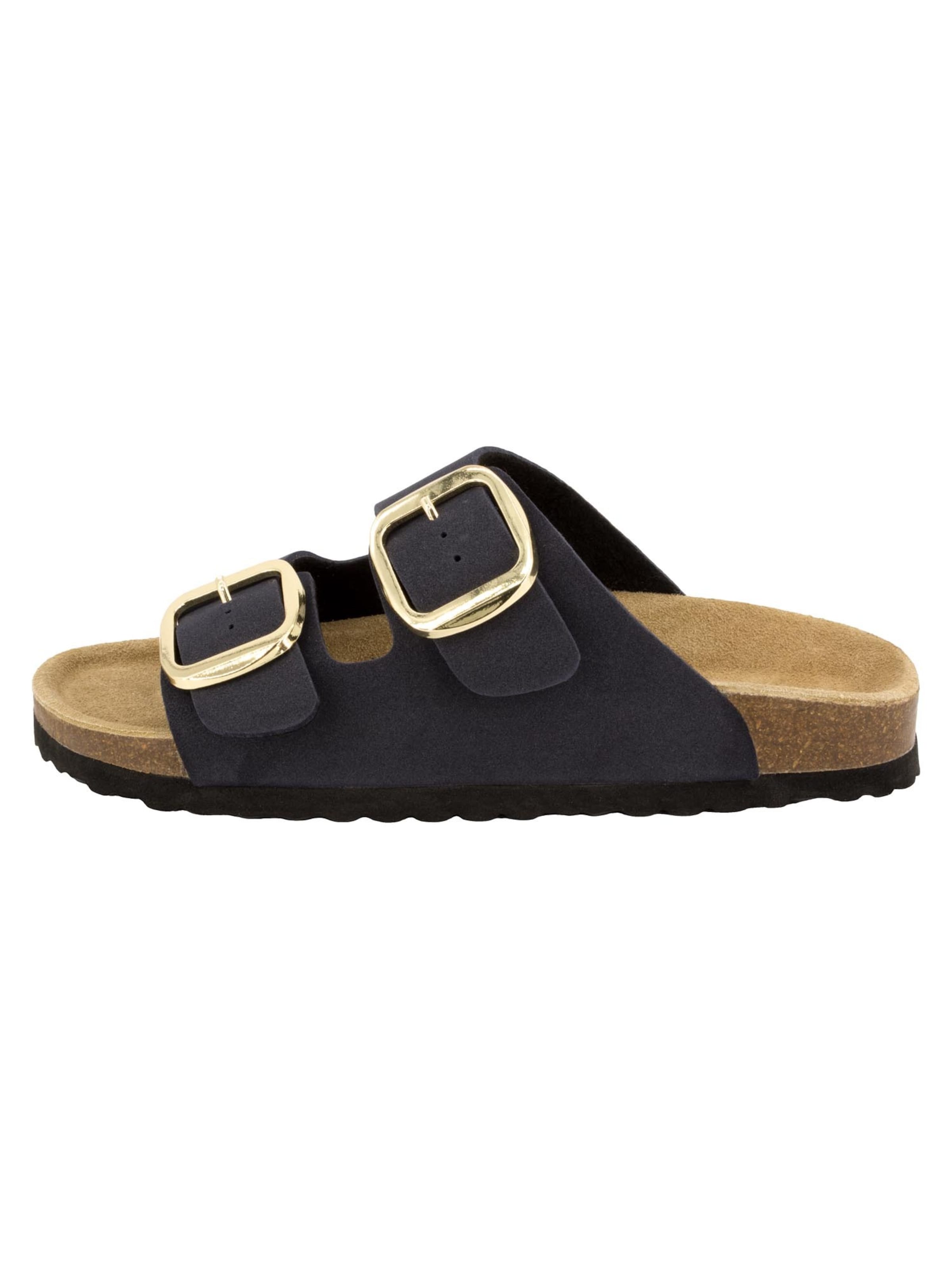 SUPERSOFT by Indigo Pantolette 'Classic' in Blau: Vorderseite