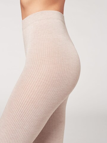 CALZEDONIA Tights 'thermo' in Beige