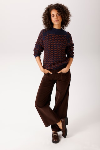 PETROL Wide leg Pants in Brown: front
