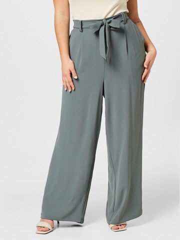 Wide Leg Pantalon 'Liane' ABOUT YOU Curvy en vert : devant