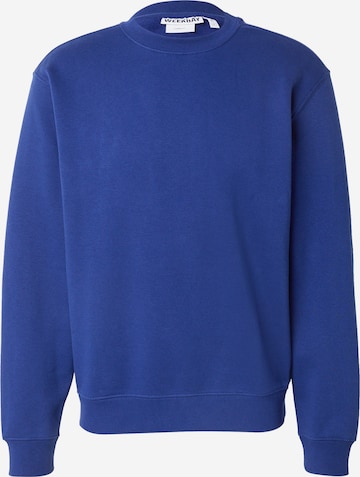 Sweat-shirt 'Classic' WEEKDAY en bleu : devant