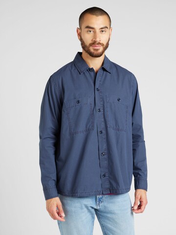 BOSS Regular Fit Hemd 'Locky_2_M' in Blau: Vorderseite