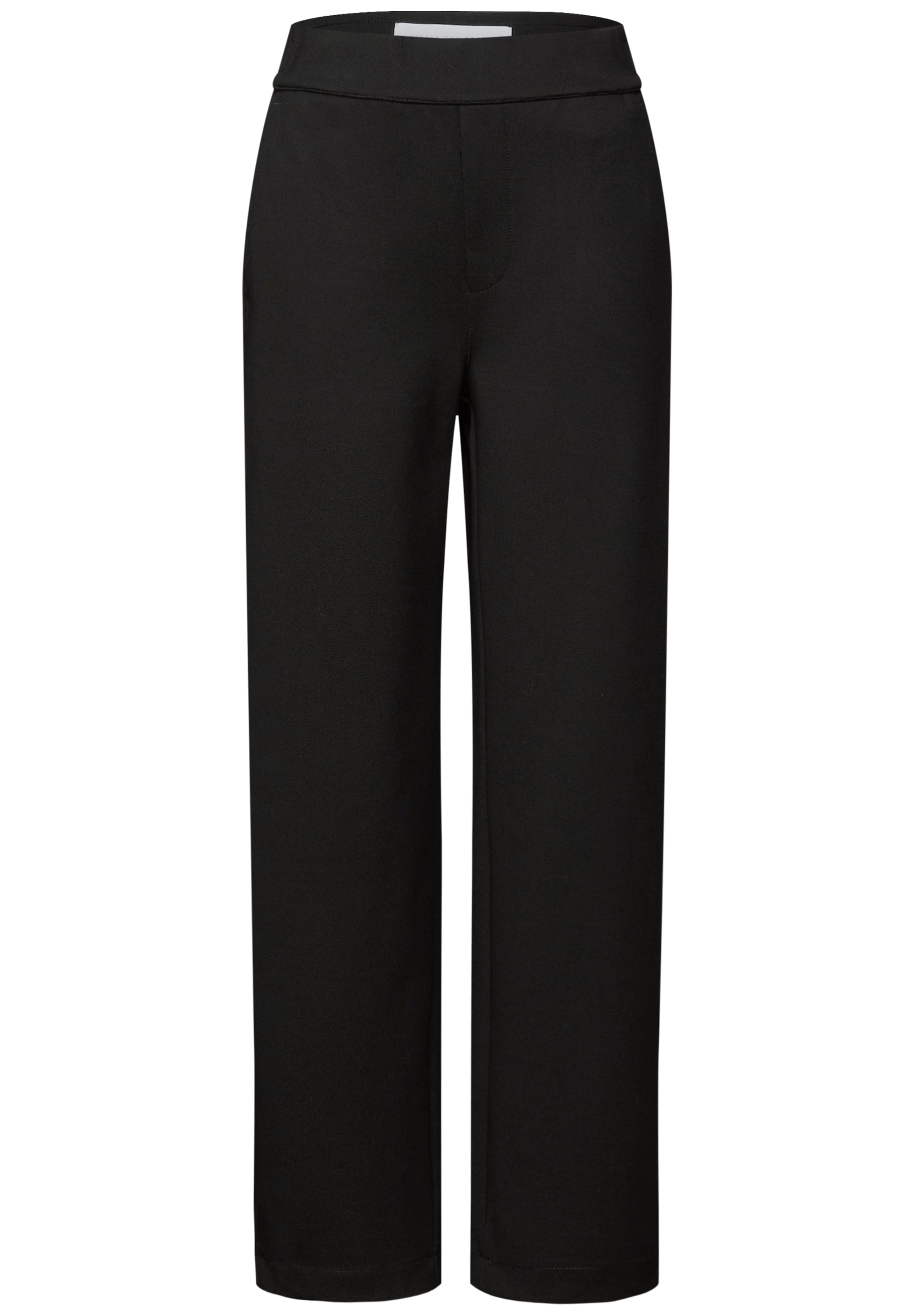 Street One Studio Loosefit Hose in Schwarz: Vorderseite