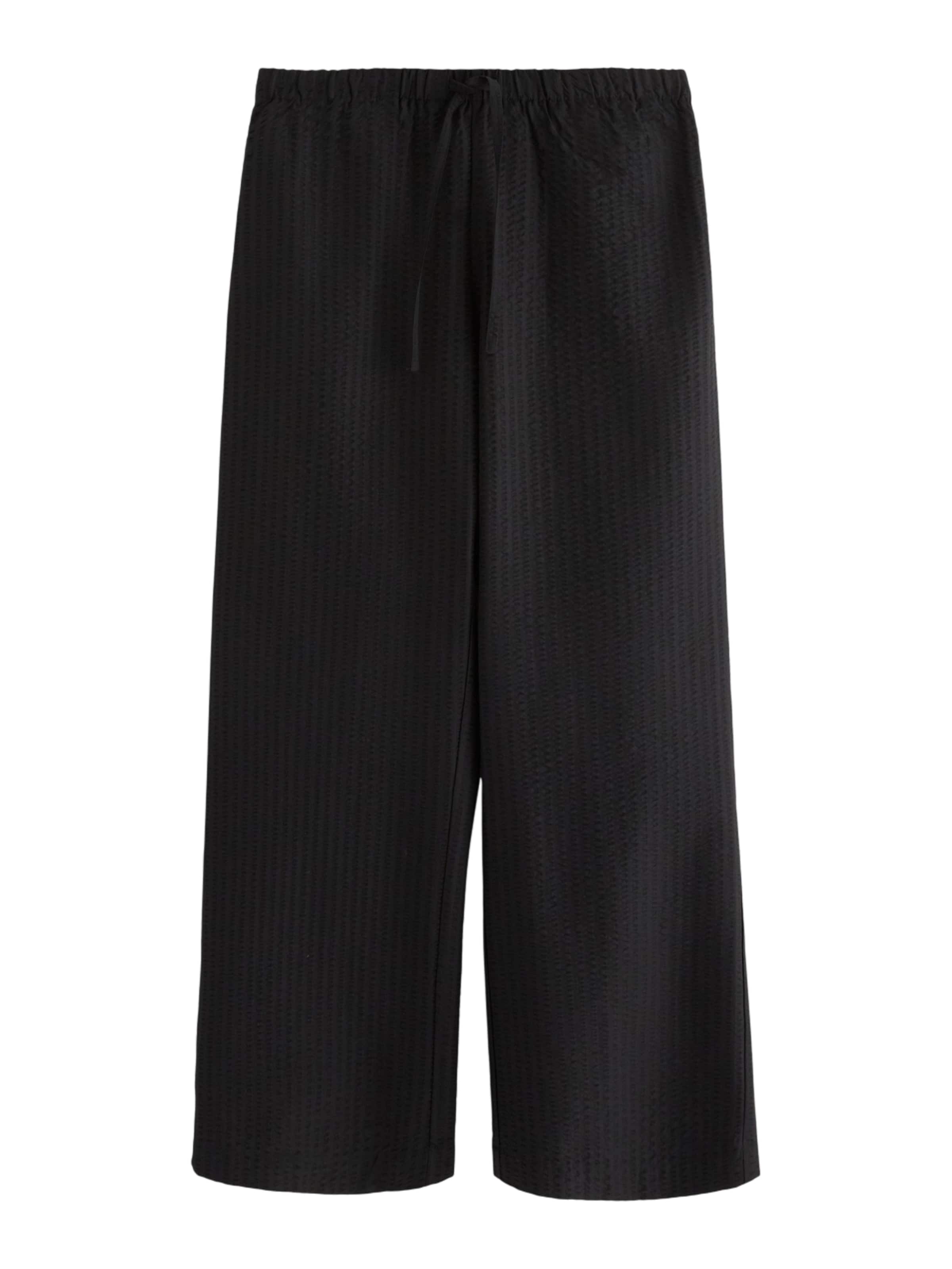 Lindex Široke hlačnice Hlače 'Livia' | črna barva: sprednja stran