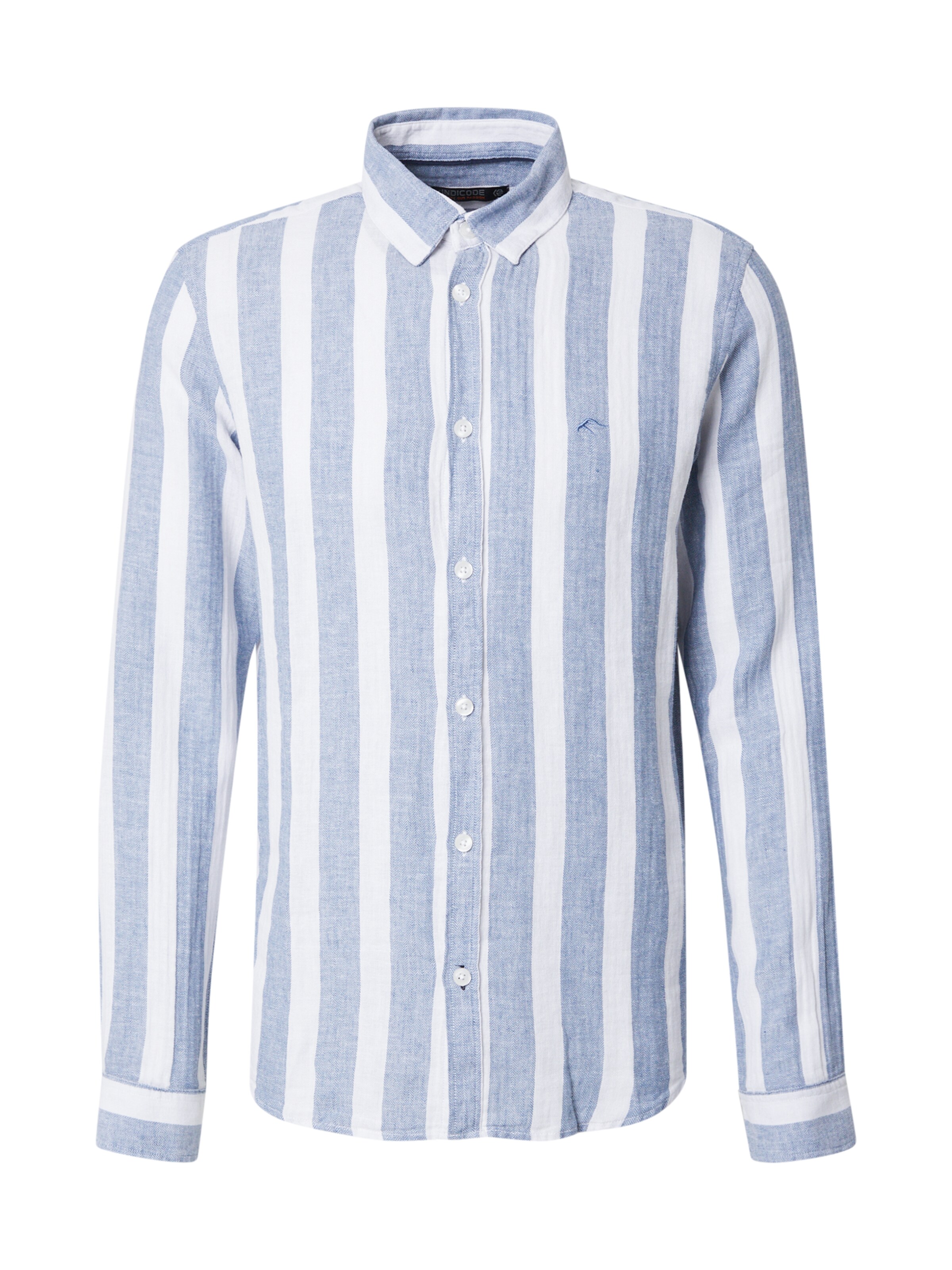 INDICODE JEANS Button Up Shirt in Blue: front