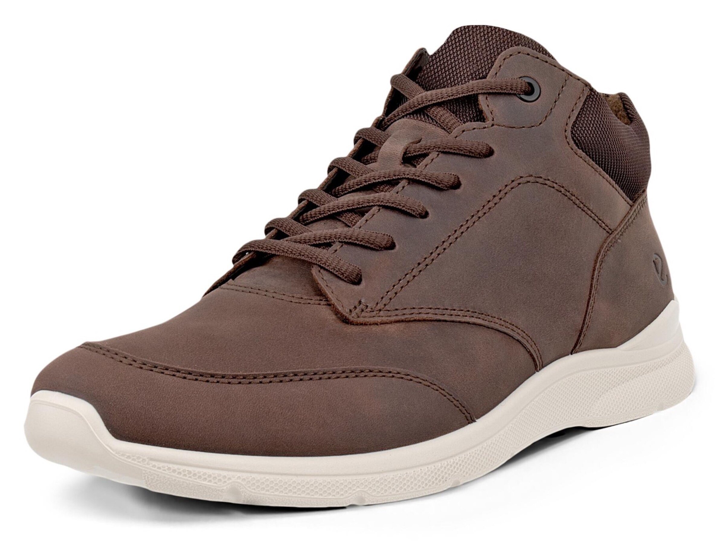 ECCO High-Top Sneakers in Brown: front