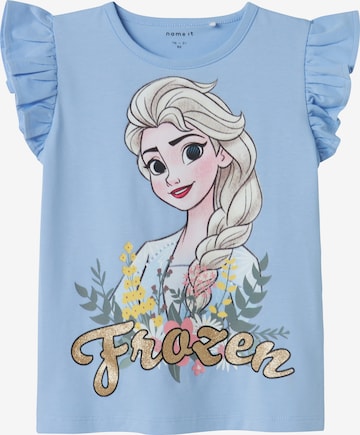 T-Shirt 'NMFABLA FROZEN' NAME IT en bleu : devant