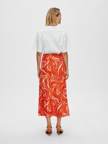 SELECTED FEMME Skirt 'Sirine' in Orange