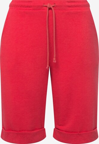 Ulla Popken Regular Broek in Rood: voorkant