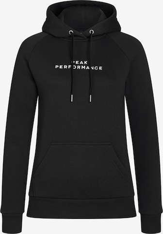 PEAK PERFORMANCE Sweatshirt in Zwart: voorkant