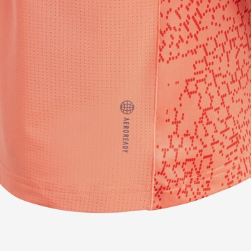 ADIDAS SPORTSWEAR Funkční tričko 'Aeroready 3-Stripes Allover Print' – oranžová