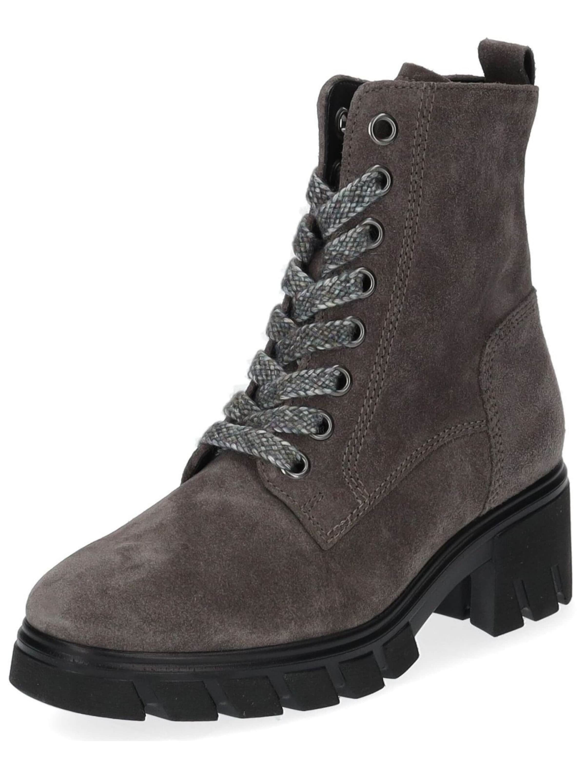 GABOR Lace Up Ankle Boots in Dark Grey ABOUT YOU