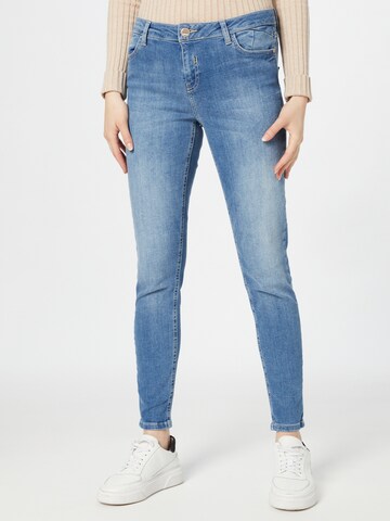 Cartoon Skinny Jeans in Blauw: voorkant