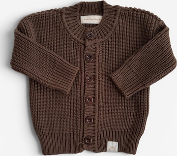 KURTI & FRIEDA Strickjacke 'Chunky Knit' in Braun: Vorderseite