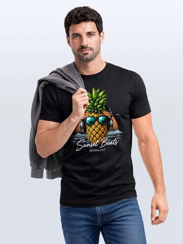 Neverless Shirt 'Sunset Beats' in Black