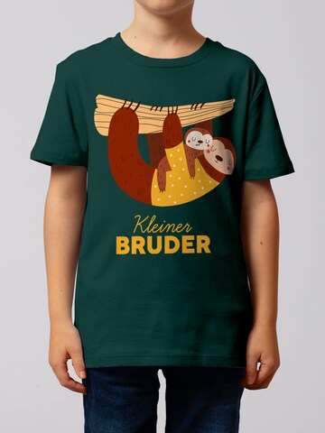 watabout.kids Shirt 'Faultier Kleiner Bruder' in Green