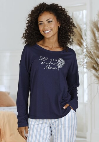 VIVANCE Pajama shirt in Blue