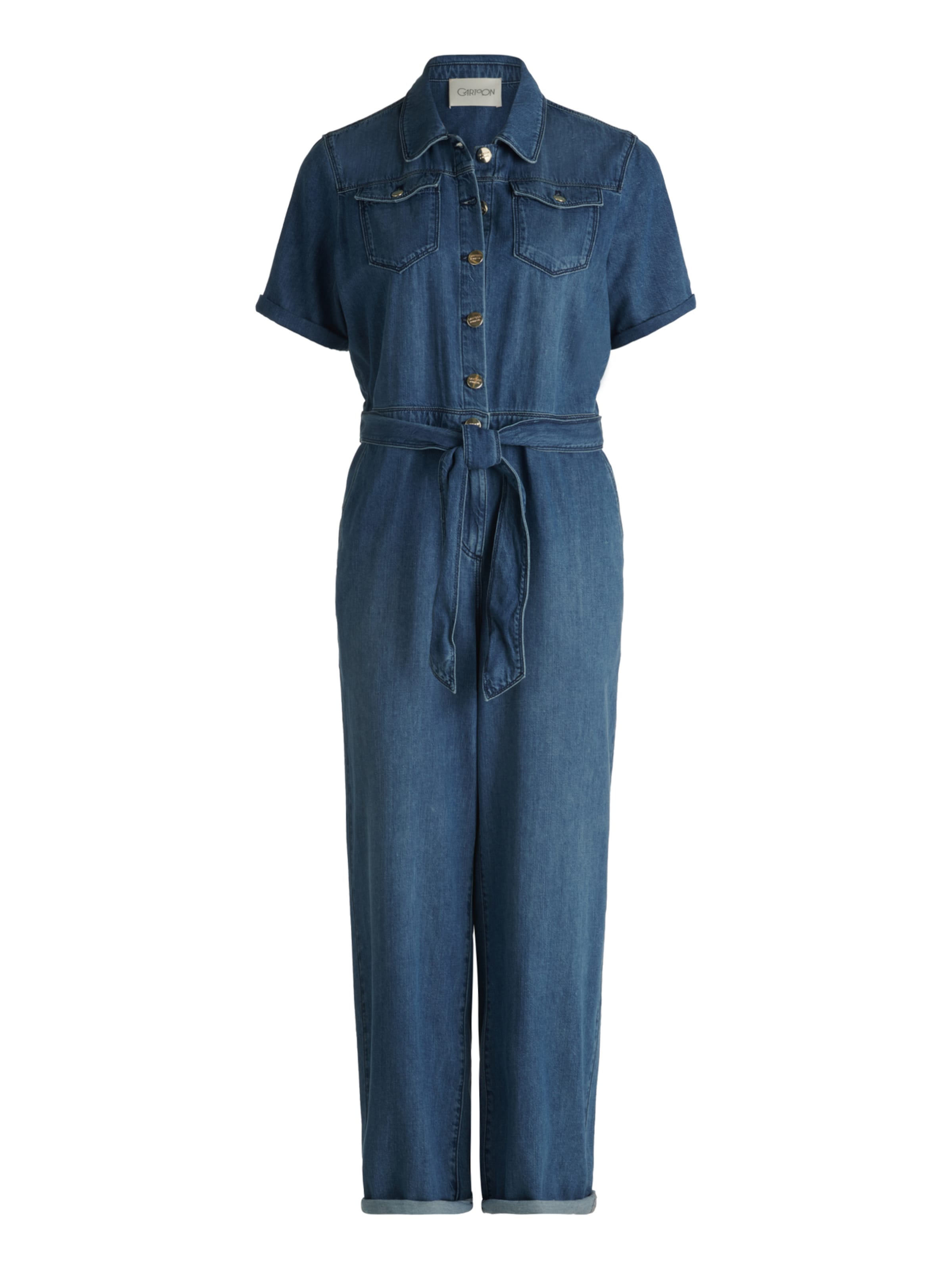 Cartoon Jumpsuit in Blauw: voorkant
