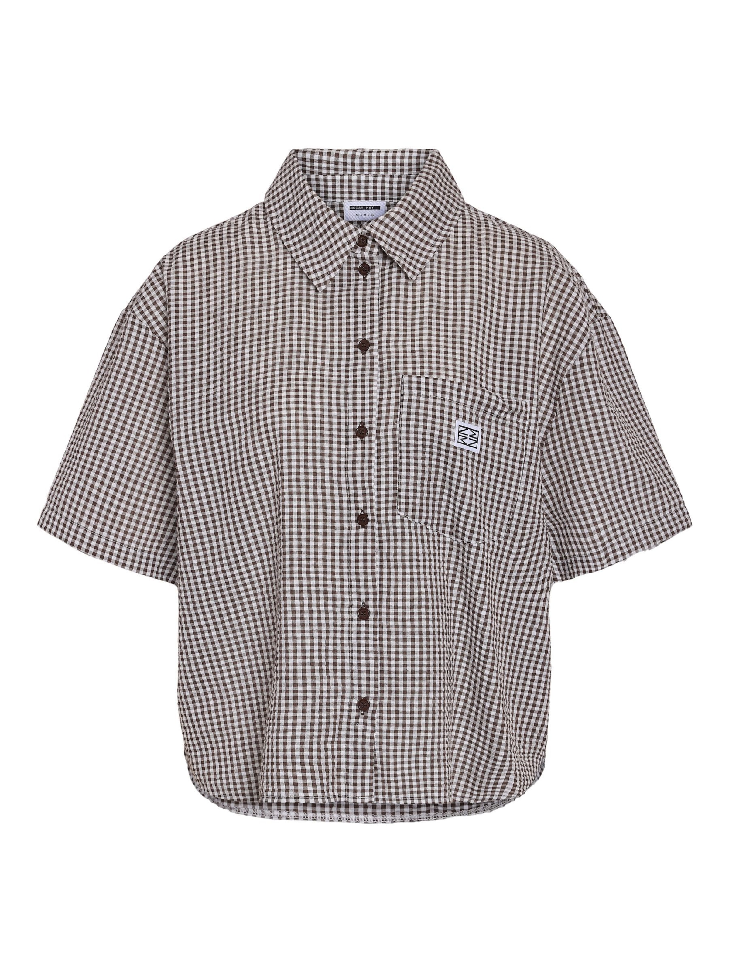 Noisy may Blouse 'NMELIZA' in Bruin: voorkant