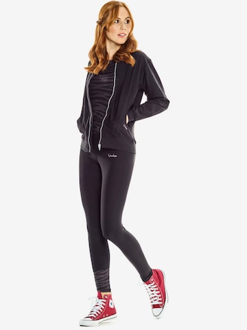 Winshape Skinny Spodnie sportowe 'HWL116C' w kolorze czarny