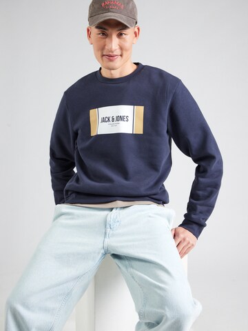 JACK & JONES Sweatshirt 'JJHAYATO' i blå: framsida