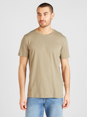 T-Shirt 'SLHASPEN' SELECTED HOMME en vert : devant
