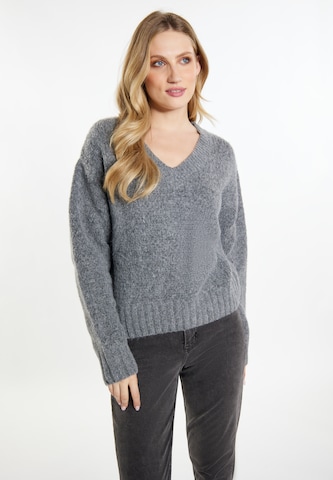 Pull-over DreiMaster Vintage en gris : devant