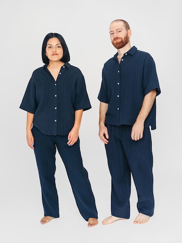 Erlich Textil Regular Fit Hemd in Blau