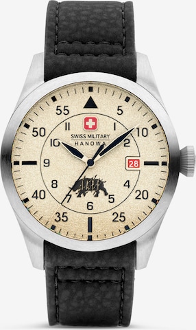 SWISS MILITARY HANOWA Analoog horloge 'Lead Ranger' in Zwart: voorkant