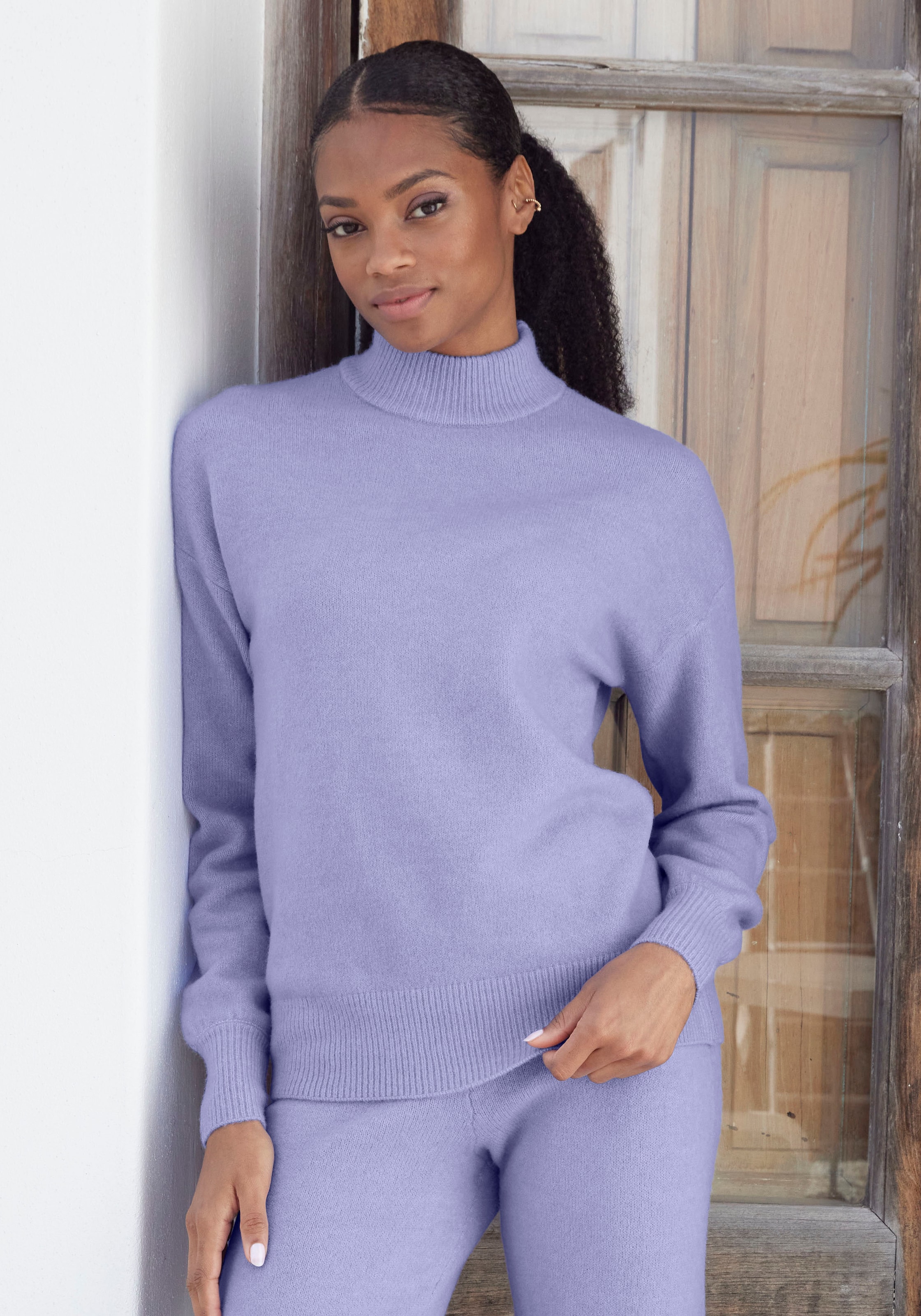 LASCANA Sweater in Light Purple ABOUT YOU