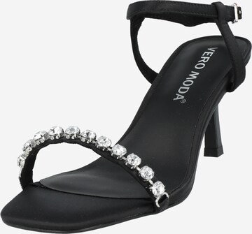 VERO MODA Strap Sandals 'RIKKO' in Black: front