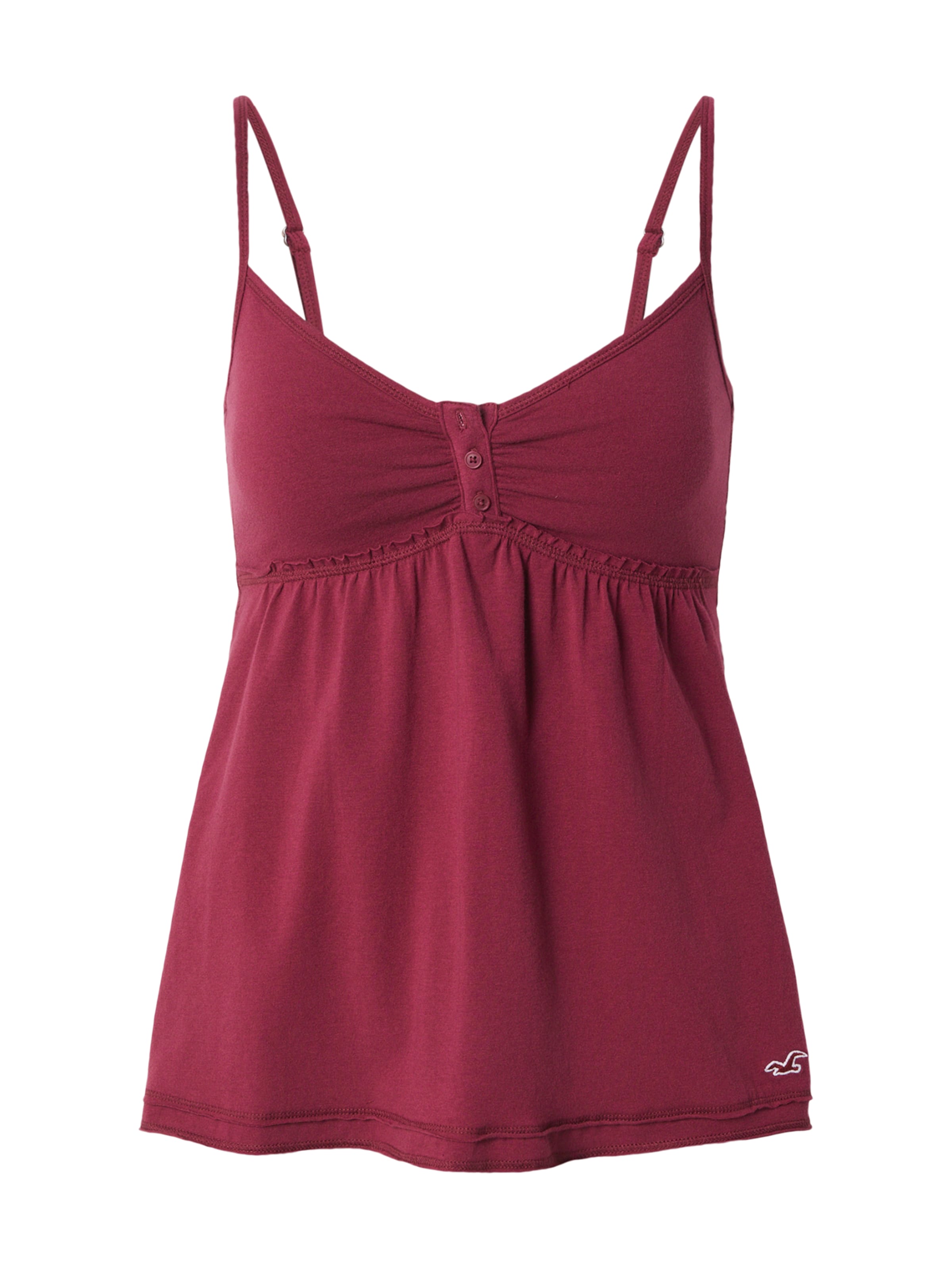 Top pe XS HOLLISTER pe roșu burgundy, Vizualizare produs