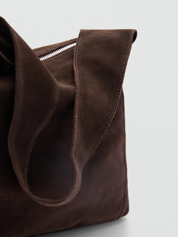 MANGO Shopper 'Piramide' in Bruin