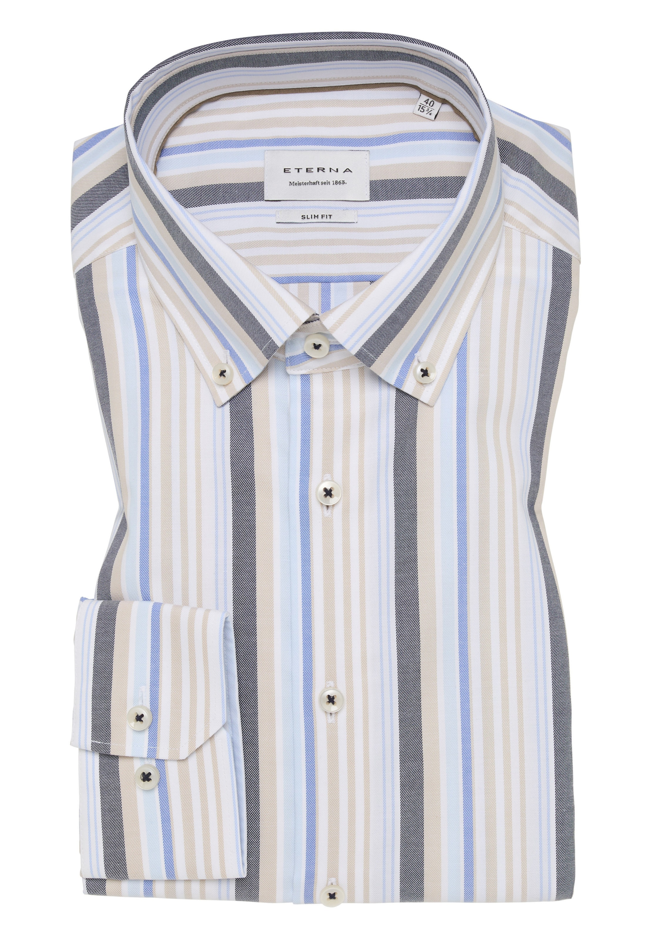 ETERNA Slim fit Business shirt in Beige