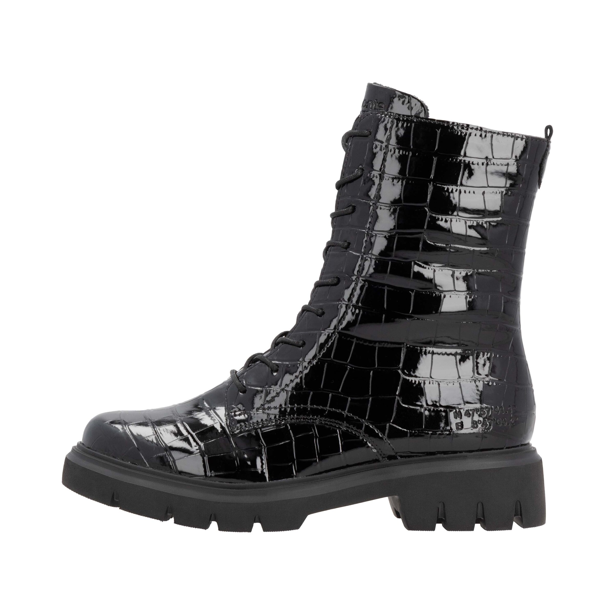 REMONTE Schnürstiefel ' D1W72 ' in Schwarz
