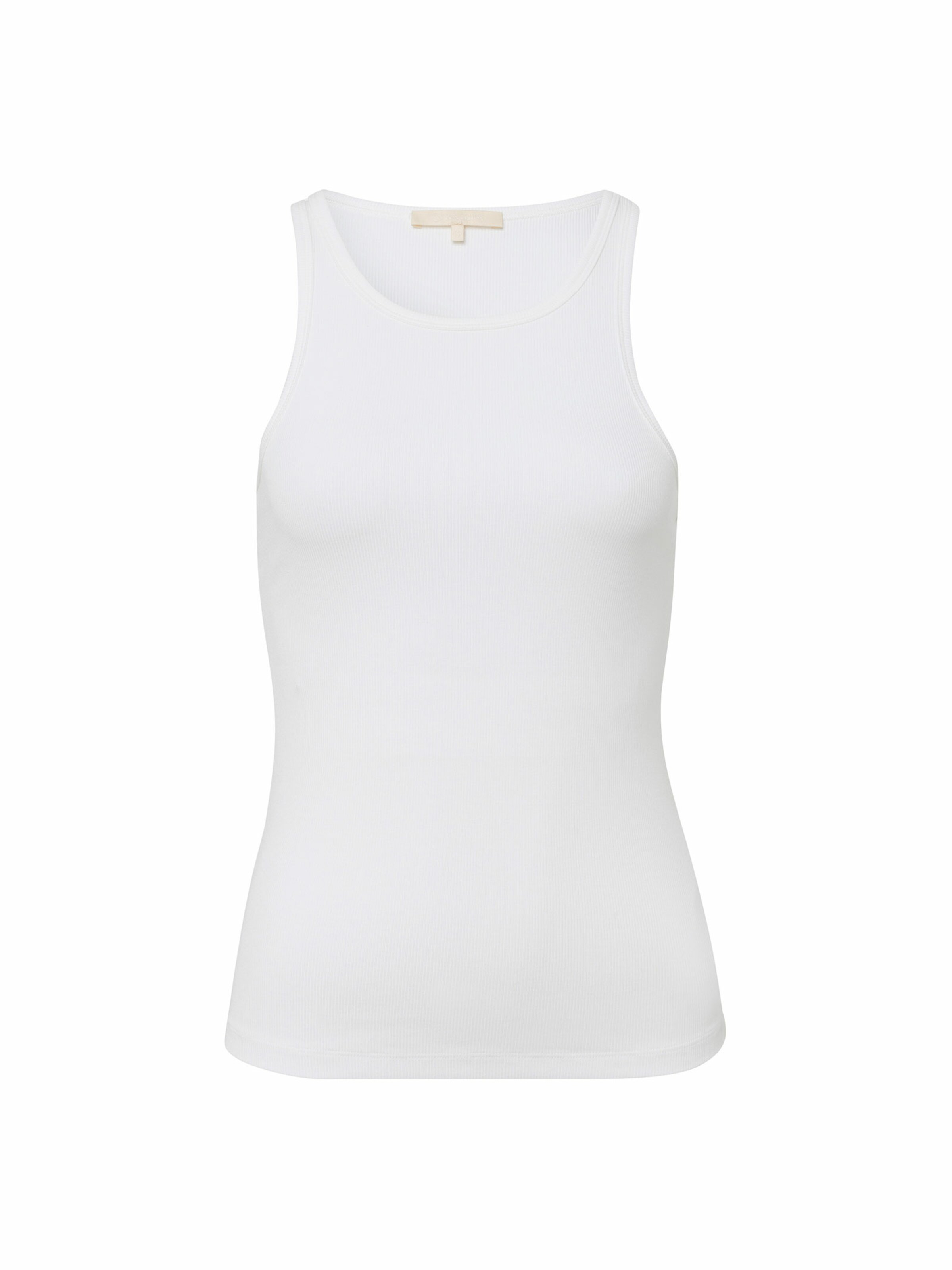 Les Lunes Top 'RYLIEE Rib' in Wit: voorkant