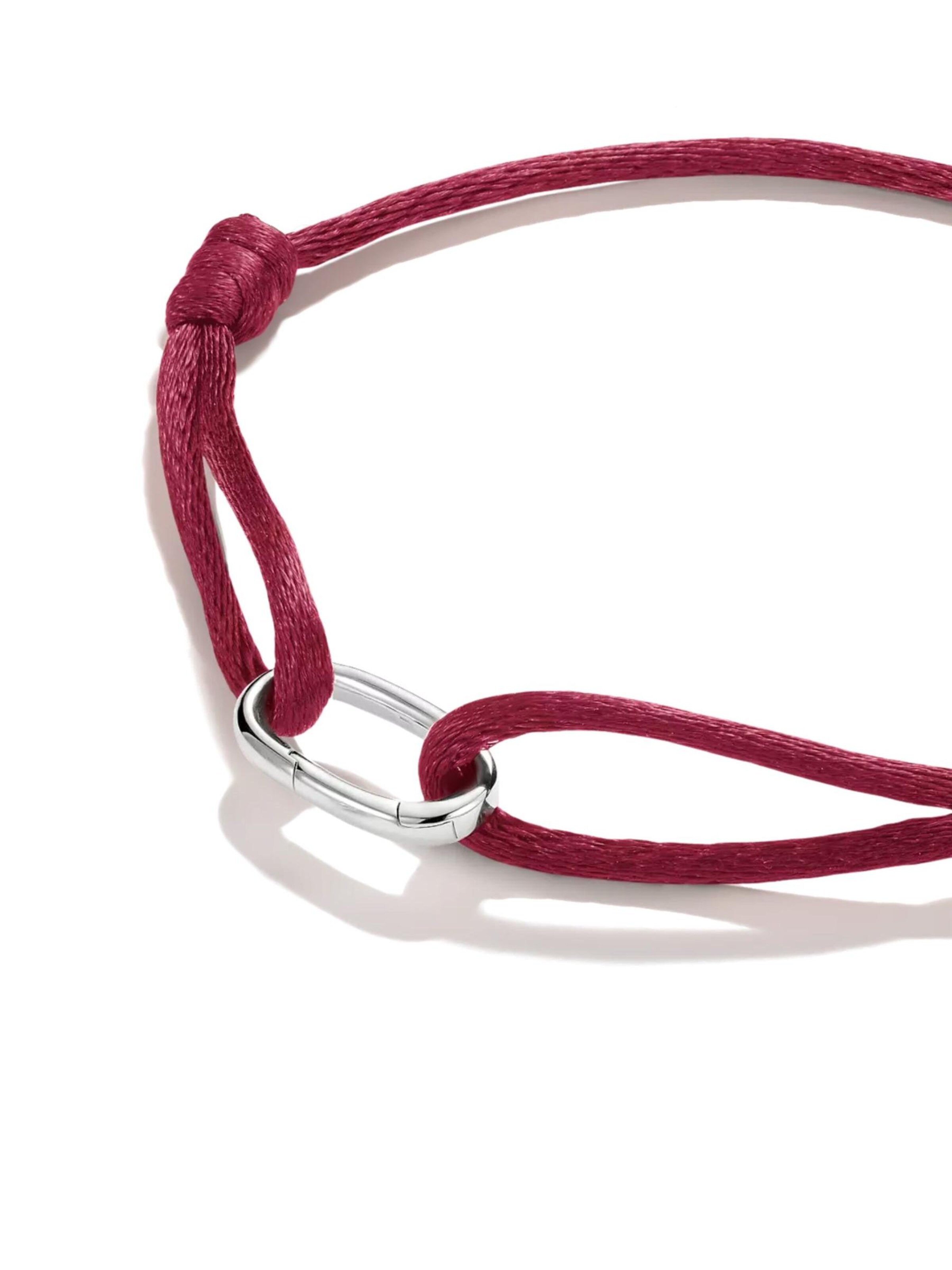 Bracelet 'Silver Textile Bracelet Red Connect' Thomas Sabo en rouge