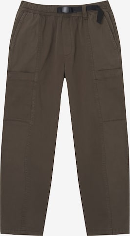 Regular Pantalon cargo Pull&Bear en vert : devant