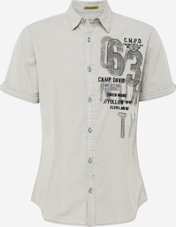 CAMP DAVID Klasický střih Košile – šedá: přední strana