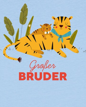 watabout.kids Shirt 'Tiger Großer Bruder' in Blue