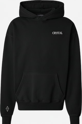 Crystal Paris Sweatshirt 'Rich' in Black: front