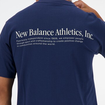 new balance Shirt 'Athletics' in Blauw