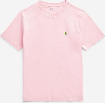 T-Shirt Polo Ralph Lauren en rose : devant