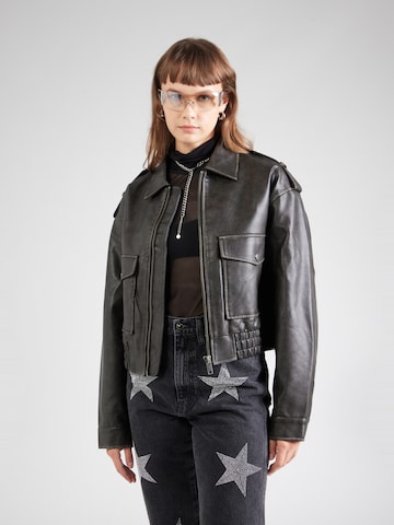 TOPSHOP Prechodná bunda - Čierna: predná strana