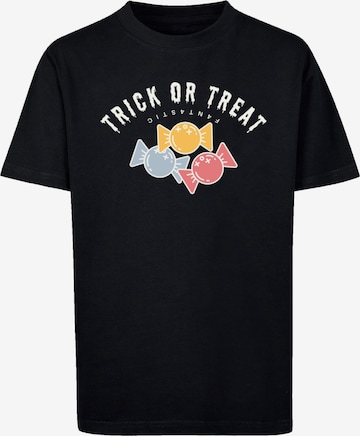 T-Shirt 'Trick Or Treat Halloween' F4NT4STIC en noir : devant