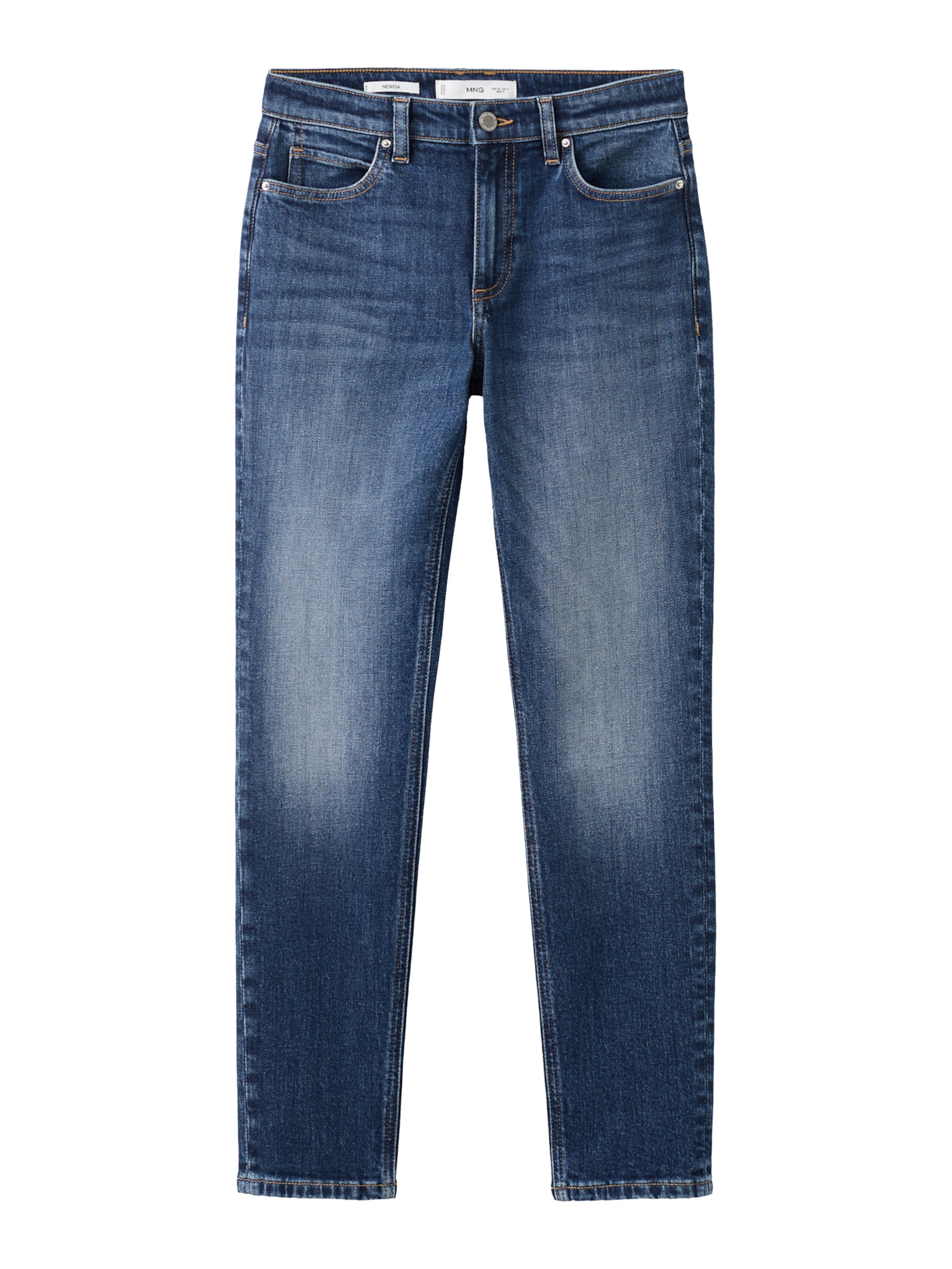 MANGO Slimfit Jeansy 'NEWISA' w kolorze niebieski: przód