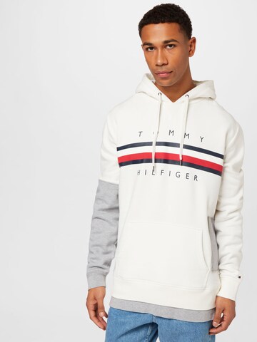 Tommy Jeans Sweatshirt in Wit: voorkant