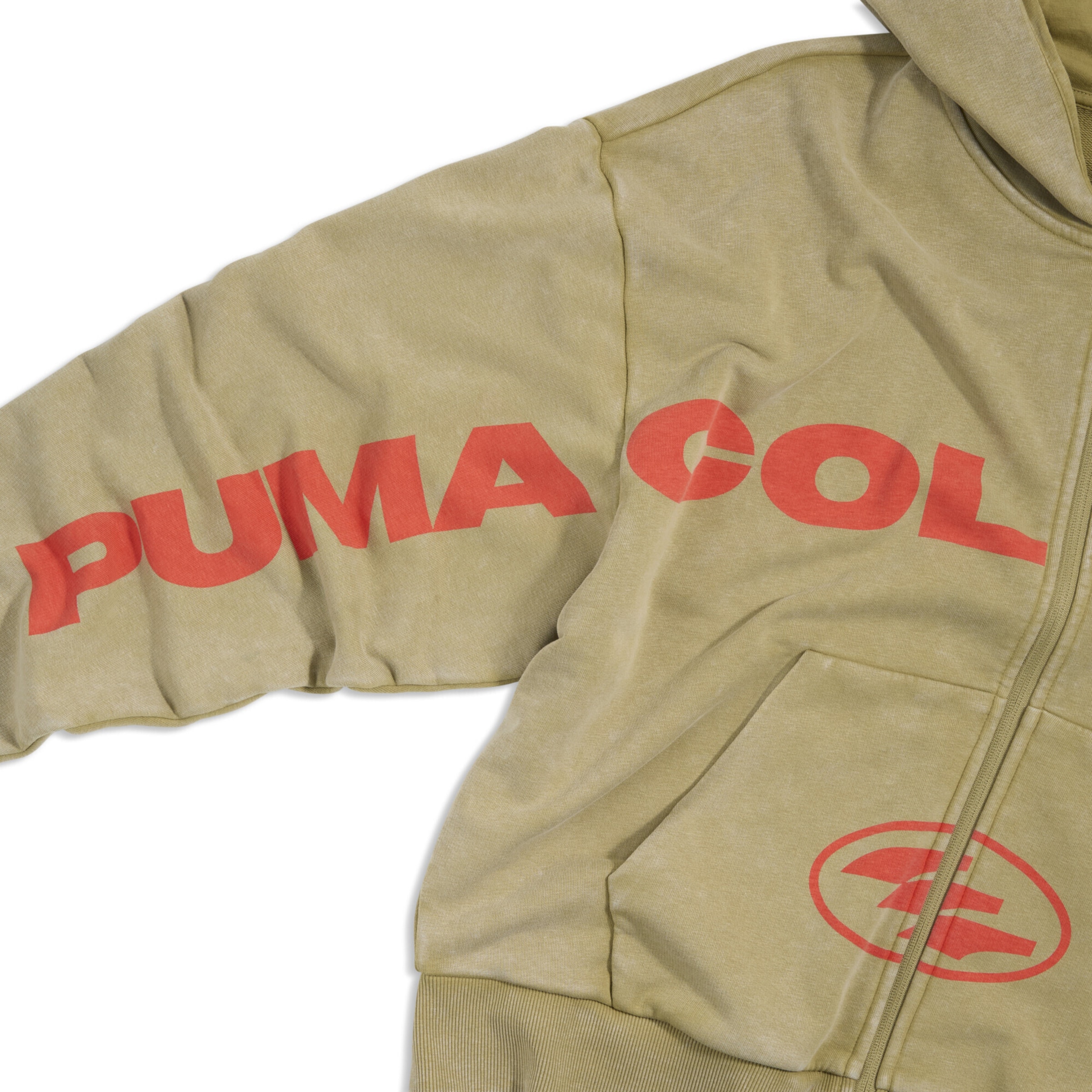 PUMA Sports sweat jacket in Brown