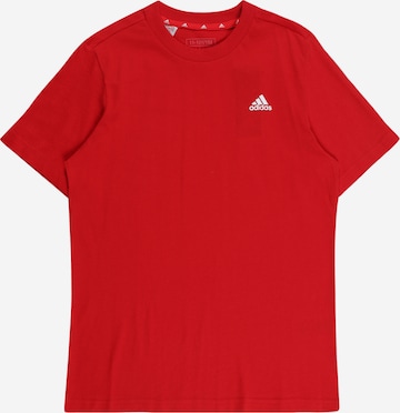 ADIDAS SPORTSWEAR - Camisa funcionais 'Essentials Small Logo ' em vermelho: frente